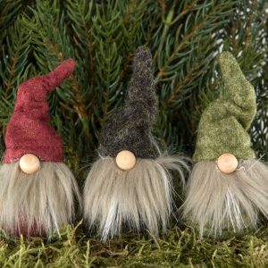 Tomte Stick Röd/Grå/Grön