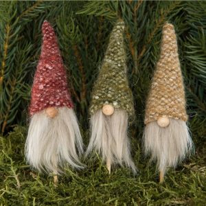 Tomte Stick Röd/Grön/Beige