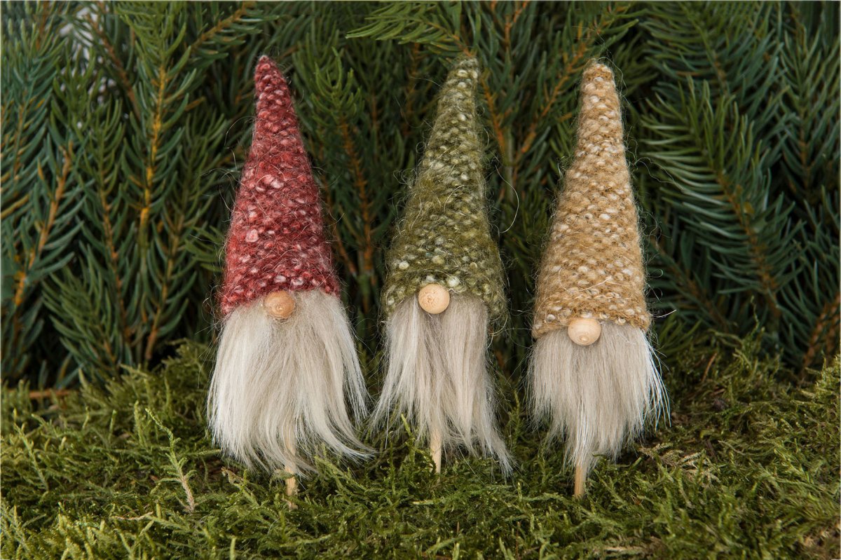 Tomte Stick Röd/Grön/Beige - Bild 2