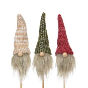 Tomte Stick Trio Röd/Grön/Beige