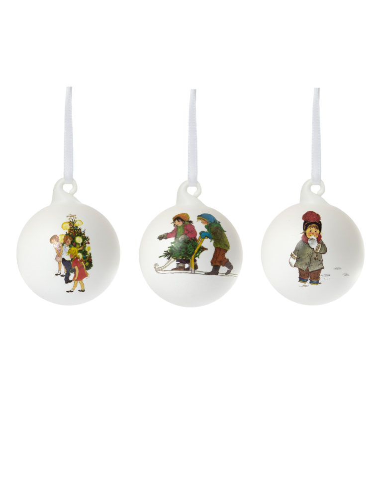 Barnen i Bullerbyn Julkulor 3-Pack - Bild 2