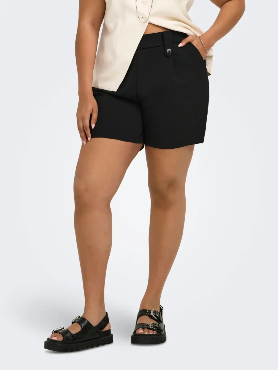 CARSANIA BUTTON SHORTS Black - Bild 4