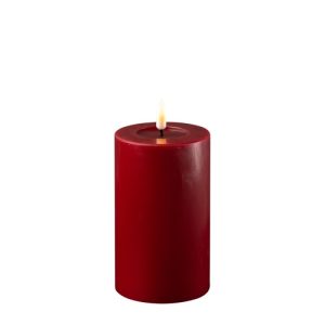 Deluxe Blockljus 12,5cm Bordeaux