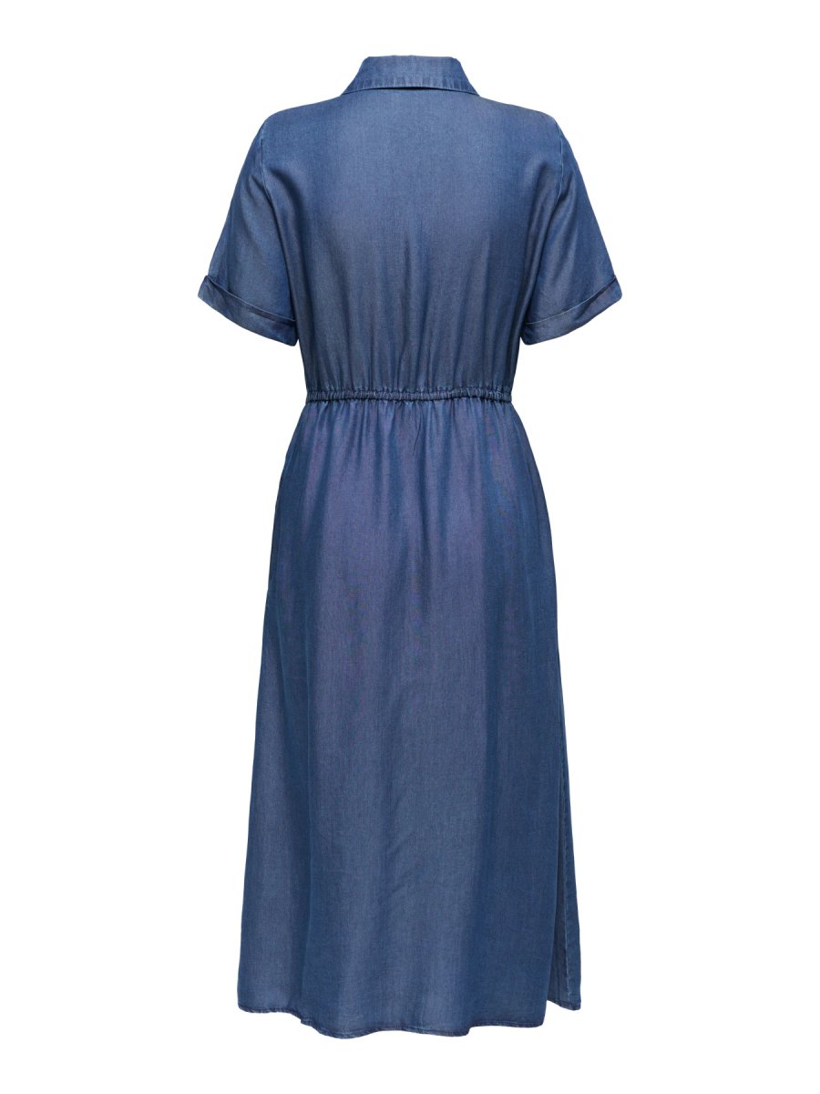 ONLCHARIS LIFE 2/4 SHIRT DRESS Dark Blue Denim - Bild 3