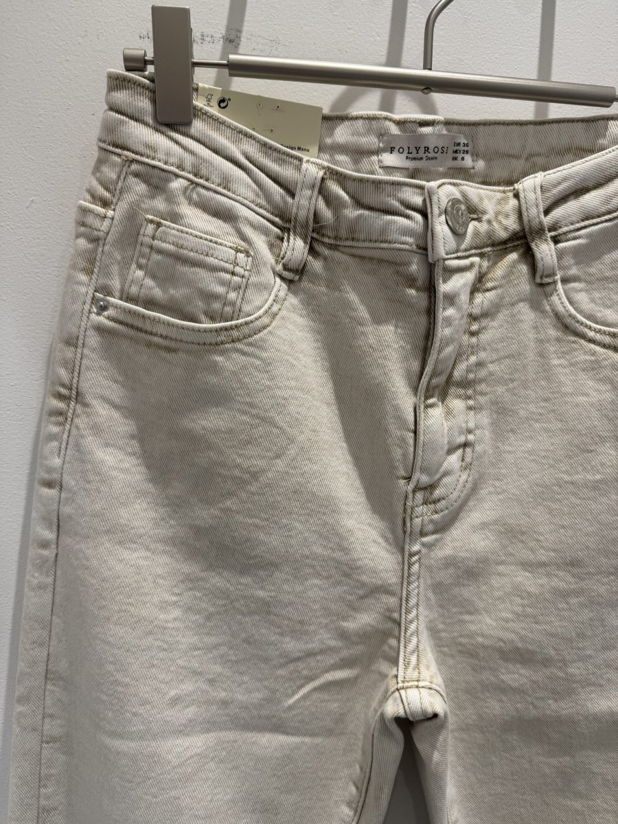 COSY HOUSE JEANS LISA FLARED Cold Wash Beige - Bild 3