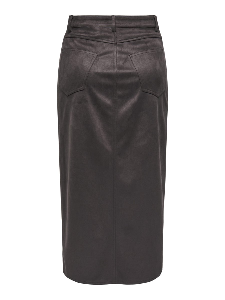ONLNALA LIFE FAUX SUEDE SLIT SKIRT Mole - Bild 3