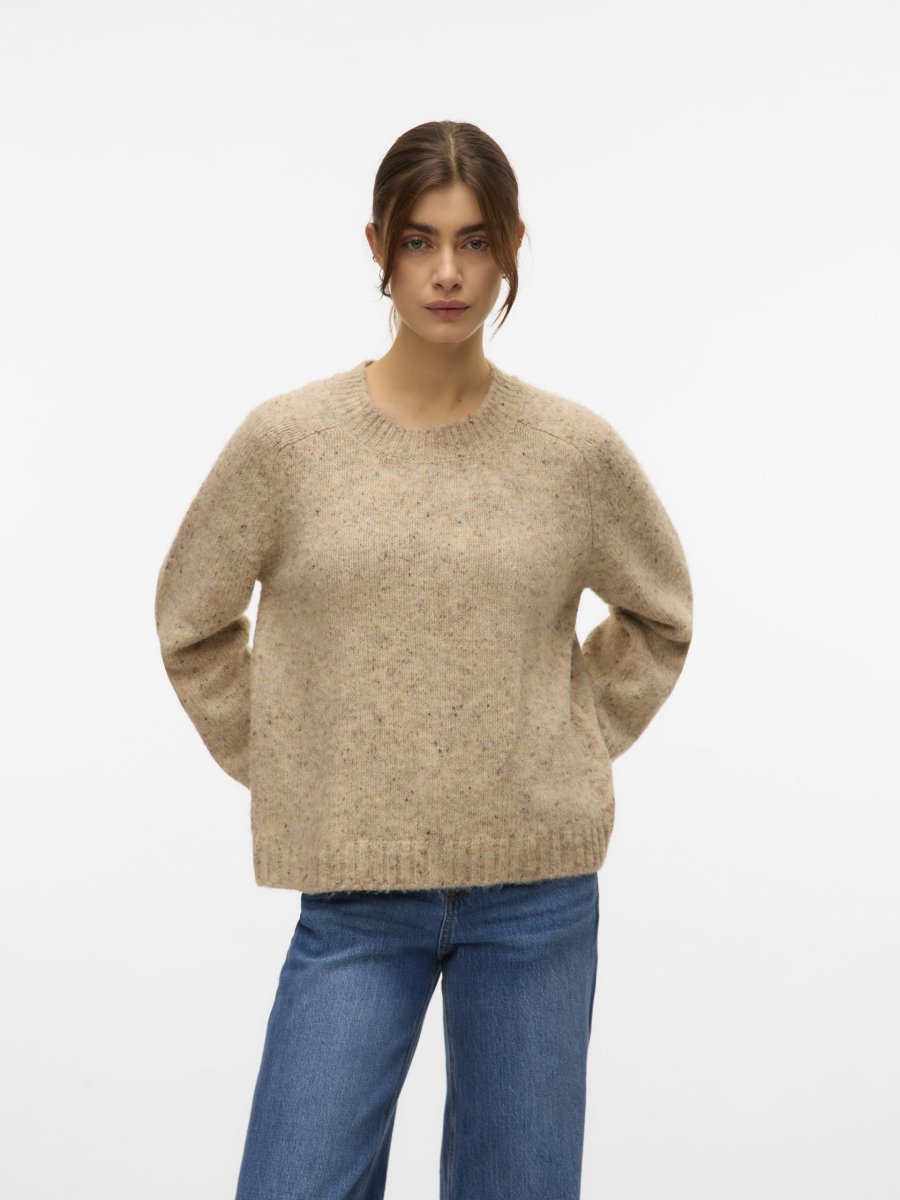 VMINGRID LS O-NECK PULLOVER Silver Mink - Bild 3