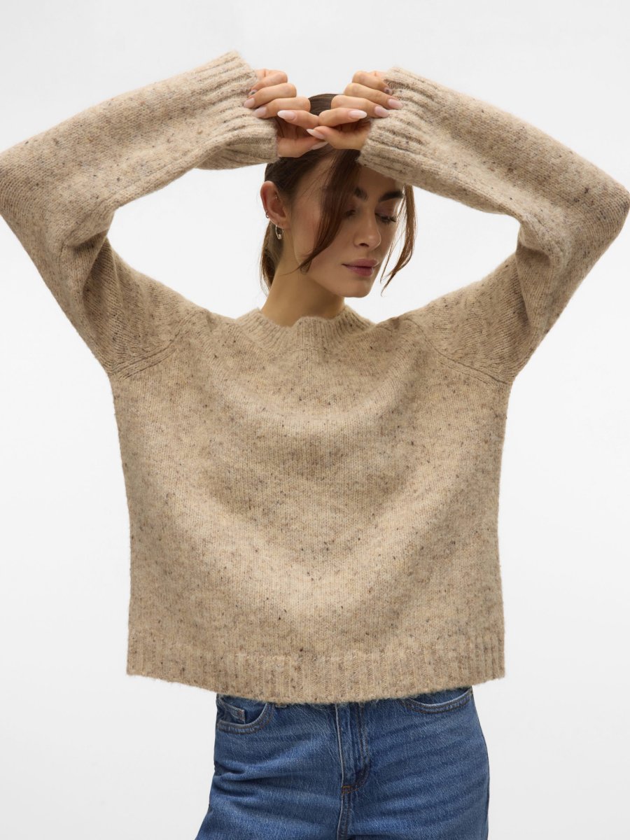 VMINGRID LS O-NECK PULLOVER Silver Mink - Bild 5