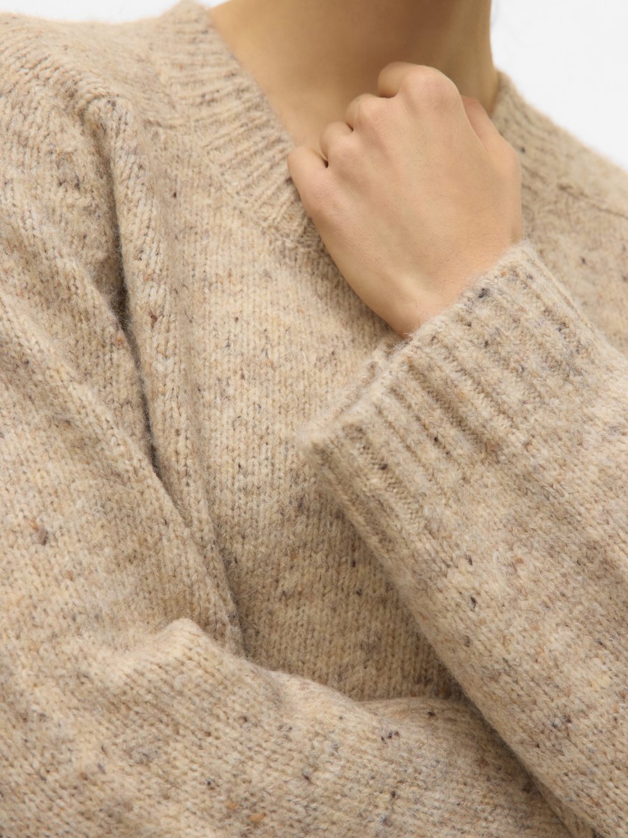 VMINGRID LS O-NECK PULLOVER Silver Mink - Bild 6