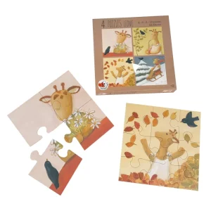 Träpussel Giraffen Leonie – 4-i-1 Lek | Egmont Toys