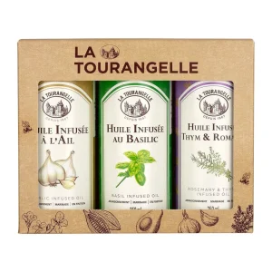Infused Oljor Trio Basilika, Vitlök & Timjan-Rosmarin | La Tourangelle