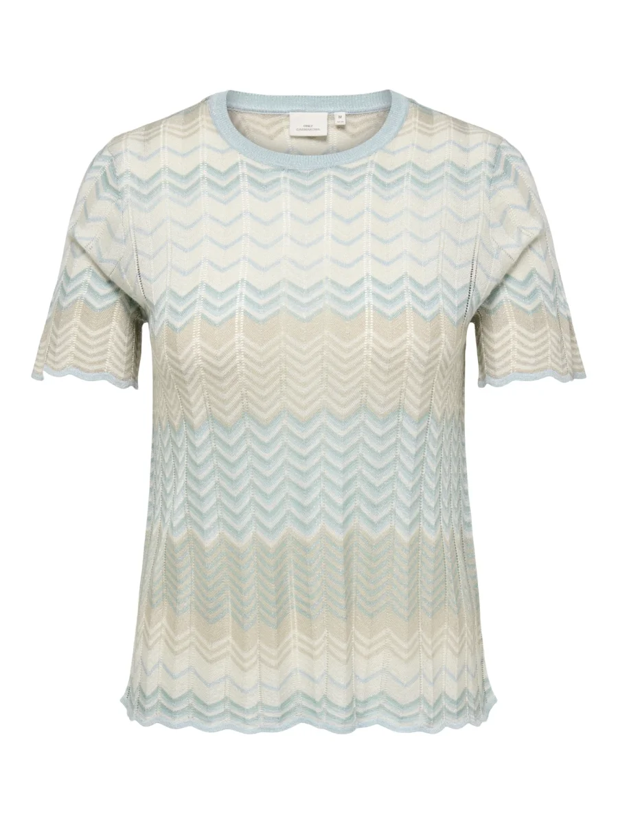 CARALVIRA LIFE SS GLITTER O-NECK