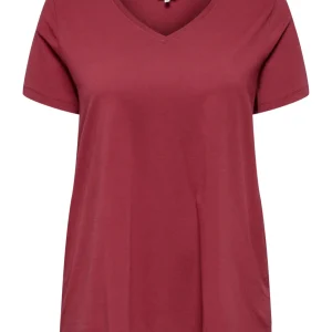 CARBONNIE LIFE S/S A-SHAPE TEE Ruby Wine