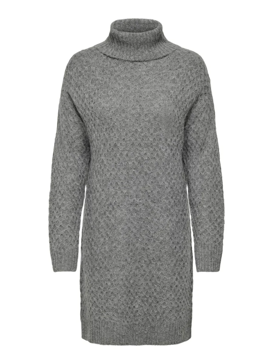 JDYBIGUM L/S COWL NECK DRESS Medium Grey Melange - Bild 2