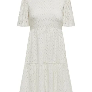 JDYCARLA CATHINKA S/S DRESS Cloud Dancer
