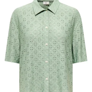 JDYCATHINKA S/S BUTTON TOP Hedge Green