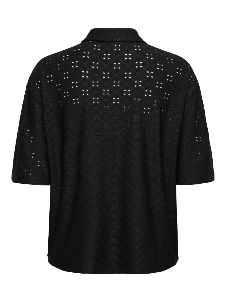 JDYCATHINKA S/S BUTTON TOP Black - Bild 3