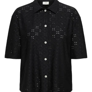JDYCATHINKA S/S BUTTON TOP Black