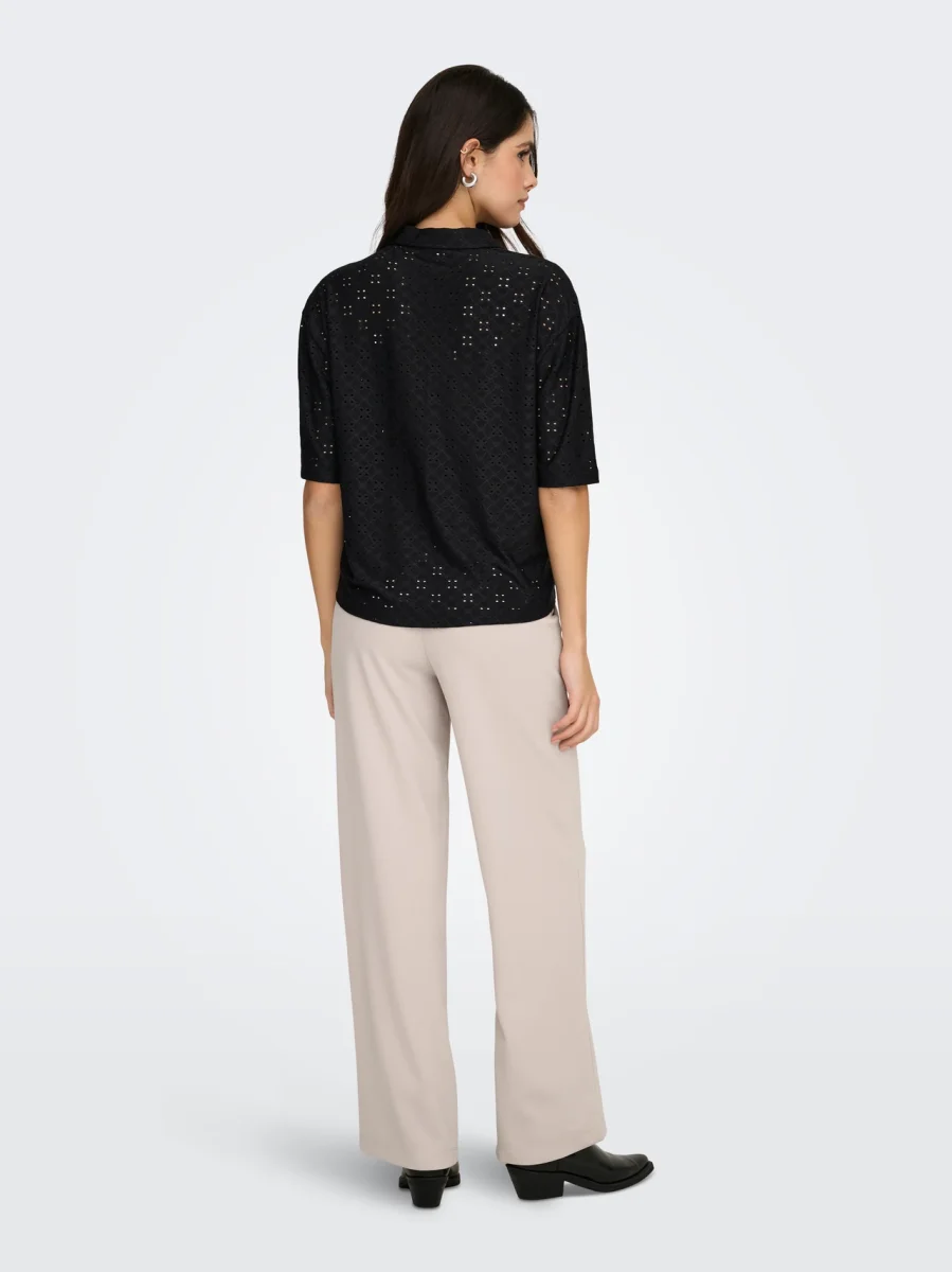 JDYCATHINKA S/S BUTTON TOP Black - Bild 7