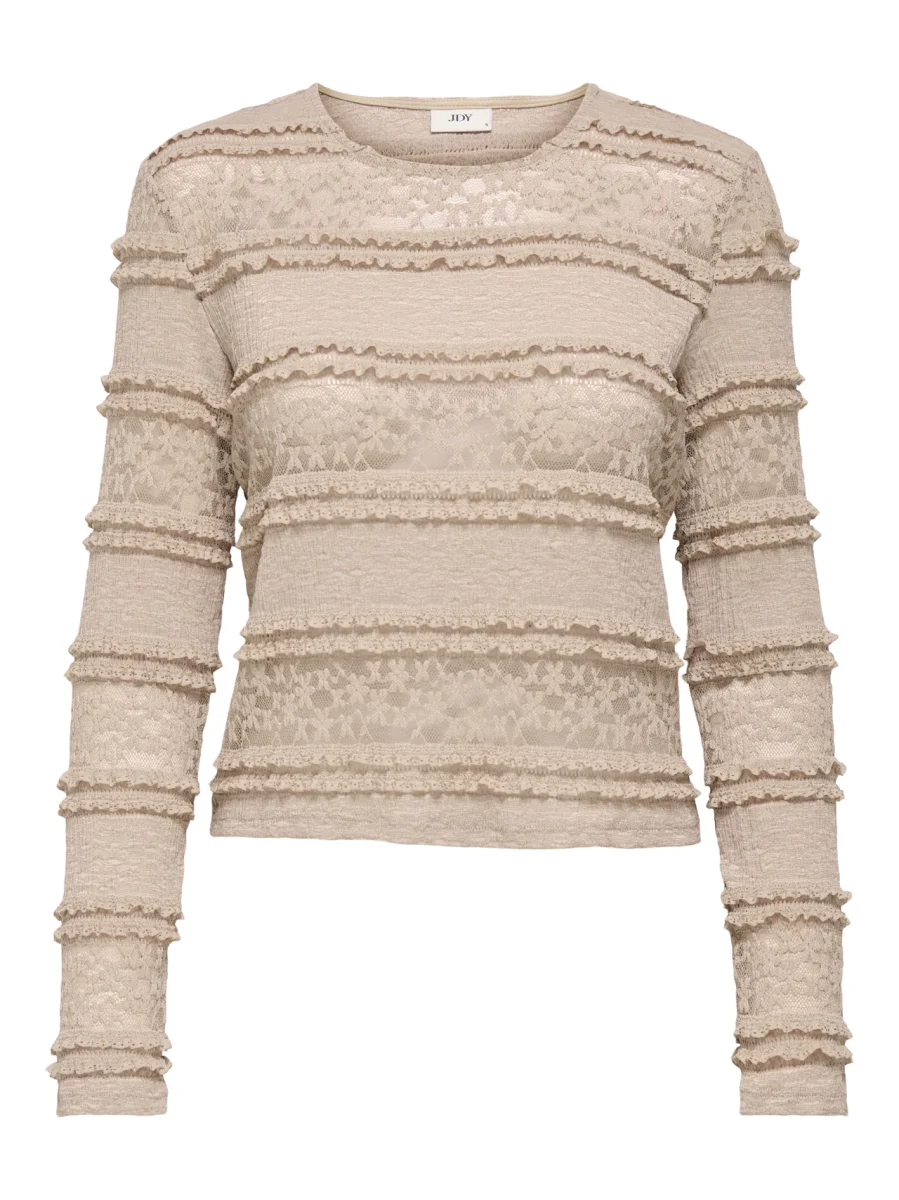 JDYSARAH L/S LACE TOP Humus