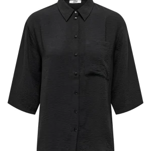 JDYDIVYA LIFE 3/4 LOOSE SHIRT Black