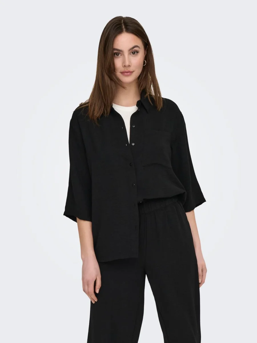 JDYDIVYA LIFE 3/4 LOOSE SHIRT Black - Bild 4