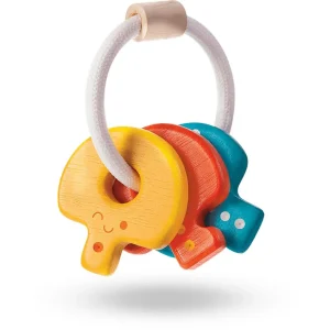 Skallra i Ekoträ med Nycklar för Barn | PlanToys